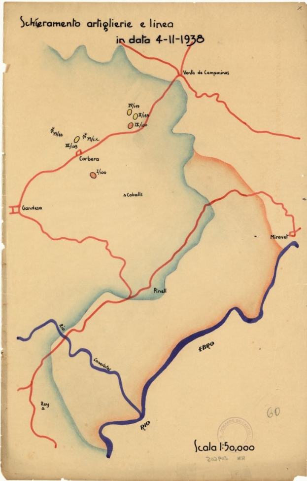 Detailierte Karte der Schlachtrouten der Italienischen Armee im Ersten Weltkrieg, die Städte, Ortschaften, geografische Merkmale und mit Soldatennamen und Datumsangaben annotiert zeigt.