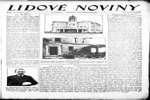 Die Titelseite einer Zeitung zeigt einen Mann im Anzug und Krawatte mit ernstem Gesichtsausdruck, umgeben von Bildern von Gebäuden und Text.