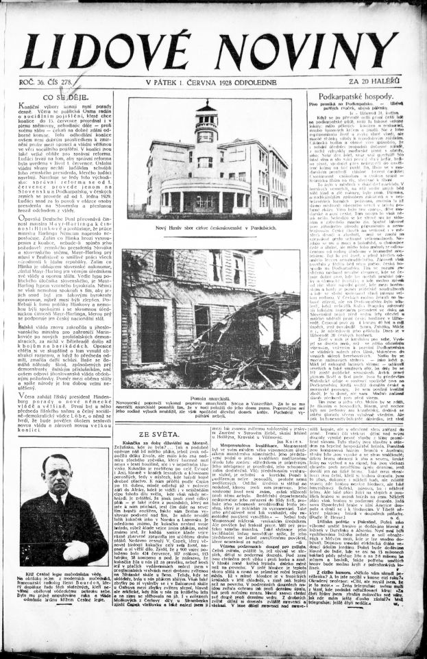 Die Titelseite einer Zeitung zeigt einen Mann im Anzug und Krawatte mit ernstem Gesichtsausdruck, umgeben von Bildern von Gebäuden und Text.